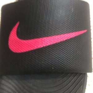 Nike Size 8/9 black slides for beach or shower